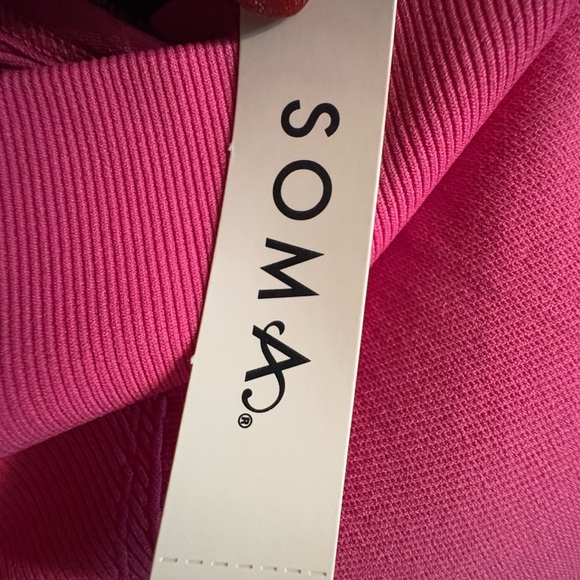 SPORTS BRA PINK SOMA STRAPPY BACK  LONG LINE XS NWT 48.00 - Picture 10 of 11